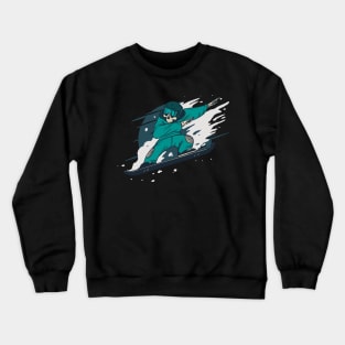 Snowboarding Skeleton Crewneck Sweatshirt